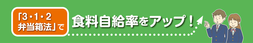 「3・1・2 弁当箱法」で食料自給率をアップ！パンフレット