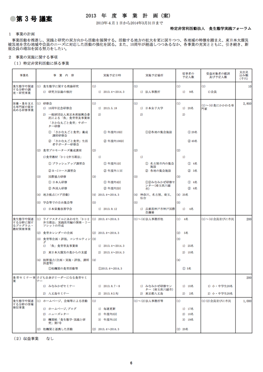 2013事業計画